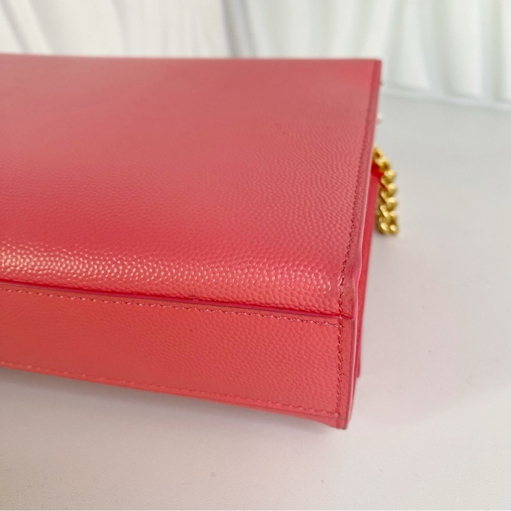Yves SAINT LAURENT Kate Chain Shoulder Bag Pink Leather Goldtone - Picture 8 of 10